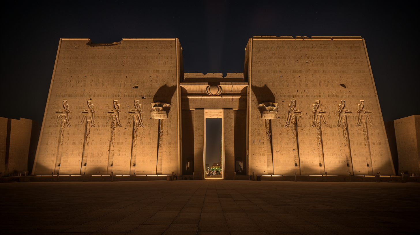 The ancient Temple of Edfu